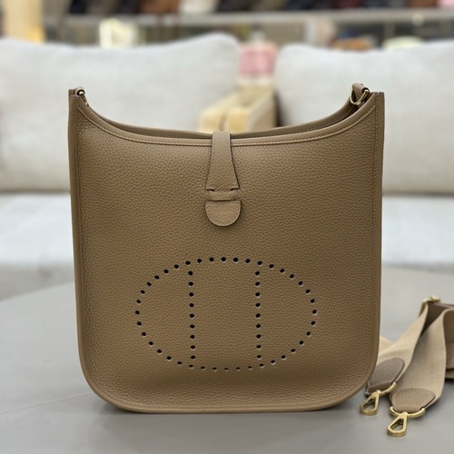 Hermes Evelyne 29 Clemence Leather 에르메스 에블린 29 클레망스 가죽 카키브라운 숄더백 29cm