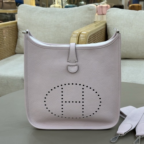 Hermes Evelyne 29 Clemence Leather 에르메스 에블린 29 클레망스 가죽 그레이핑크 숄더백 29cm