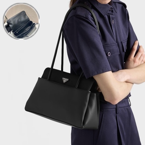 Prada Re-Nylon Leather Tote Bag 1BA495 28cm 프라다 리나일론 가죽 토트백 1BA495 28cm