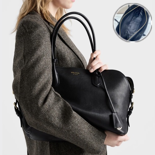 Prada Calfskin Tote Bag 1BG600 35cm 프라다 카프스킨 토트백 1BG600 블랙 35cm