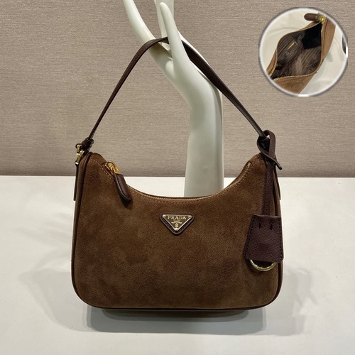 Prada Re-Edition 2005 Suede Hobo Bag 1N204M 22cm 프라다 리에디션 2005 스웨이드 호보백 1N204M 22cm