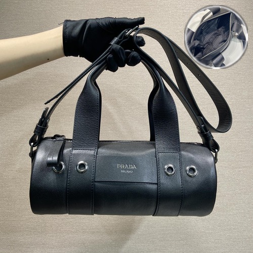 Prada Leather Mini Duffle Bag 1BB161 28.5cm 프라다 가죽 미니 더플백 1BB161 블랙 28.5cm