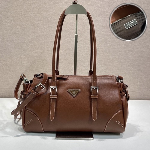 Prada Bonnie Leather Top-Handle 프라다 보니 가죽 탑핸들백 1BG628 브라운 32cm