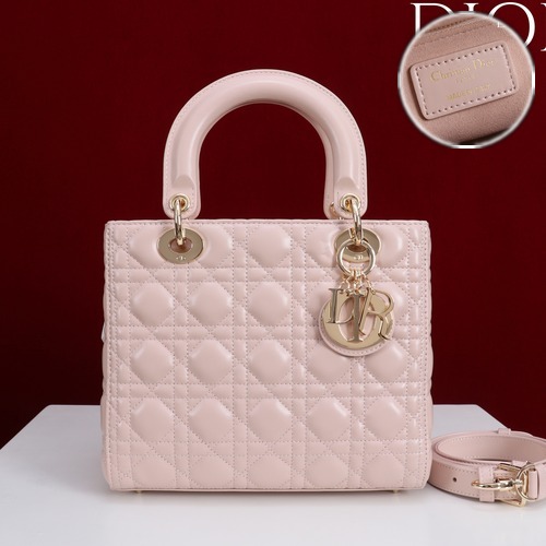 Lady Dior Medium Bag Cannage Calfskin M0565 레이디디올 미디엄 카나쥬 카프스킨 토트백 핑크 24cm