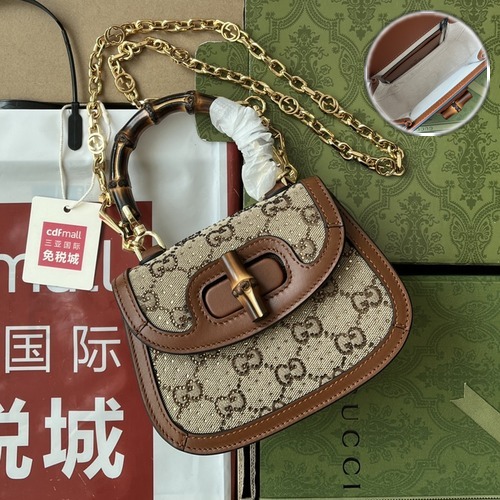 Gucci Bamboo 1947 Mini Top Handle Bag구찌 뱀부 1947 미니 탑핸들 백 735116 17cm