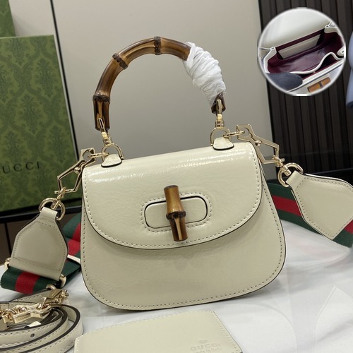 Gucci Bamboo 1947 Mini Top Handle Bag 구찌 뱀부 1947 미니 탑핸들 백 786482 아이보리 17cm
