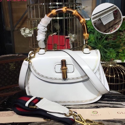 Gucci Bamboo Top Handle Bag 구찌 뱀부 탑핸들 백 488800 화이트 27cm