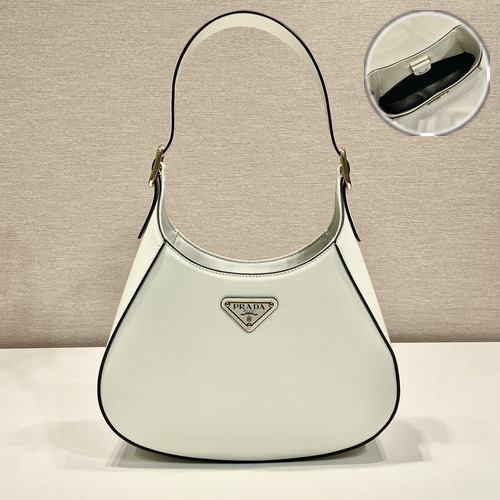 Prada Cleo Brushed Leather Shoulder Bag 프라다 클레오 1BC179 브러시드 가죽 숄더백 27cm