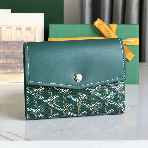 Goyard Saint-Gabriel Goyardine Wallet 고야드 생가브리엘 반지갑 그린 12cm