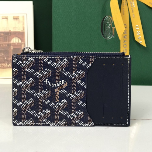 Goyard Bourbon Zipped Card Holder 고야드 버번 지퍼 카드홀더 네이비 12.5cm