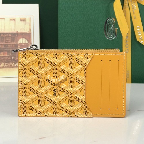 Goyard Bourbon Zipped Card Holder 고야드 버번 지퍼 카드홀더 옐로우 12.5cm