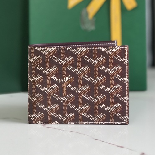 Goyard Saint-Sulpice Billfold Wallet 고야드 생쉴피스 반지갑 버건디 11cm
