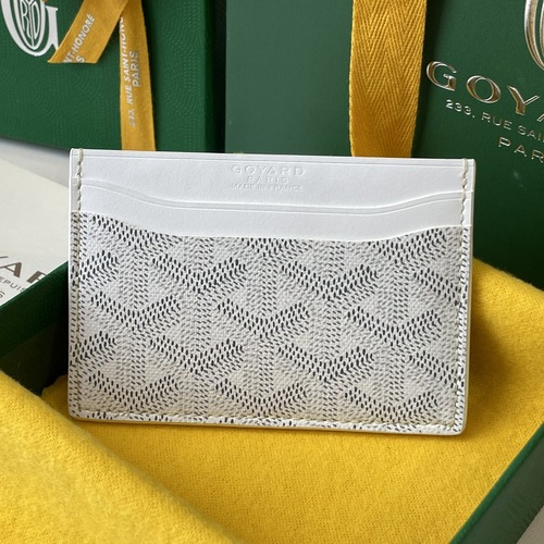 Goyard Card Holder Wallet 고야드 양면 카드홀더 지갑 아이보리 10.5cm
