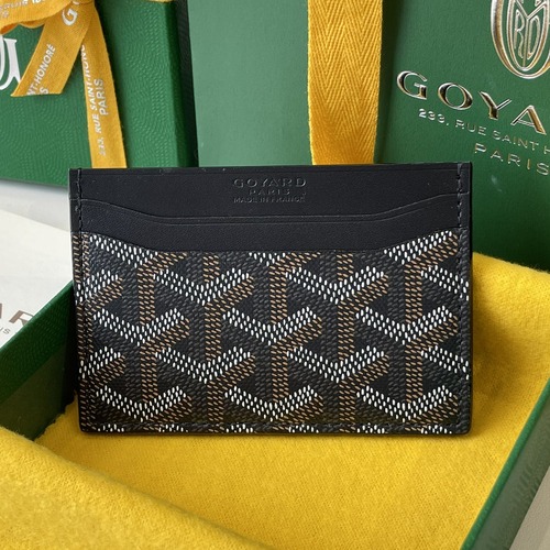 Goyard Card Holder Wallet 고야드 양면 카드홀더 지갑 블랙 10.5cm