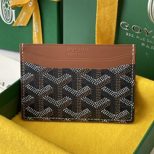 Goyard Card Holder Wallet 고야드 양면 카드홀더 지갑 브라운 10.5cm