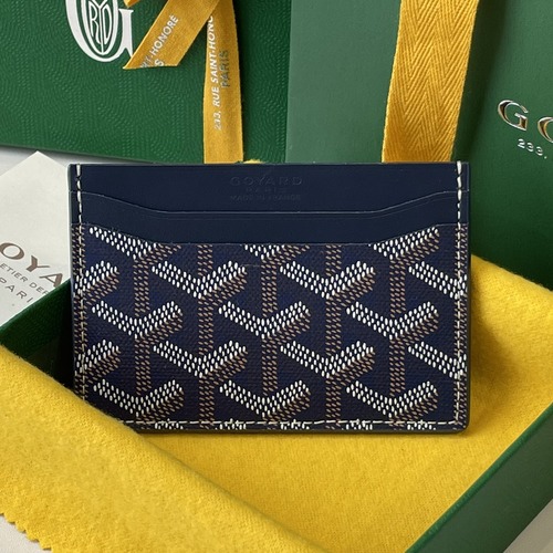Goyard Card Holder Wallet 고야드 양면 카드홀더 지갑 네이비 10.5cm