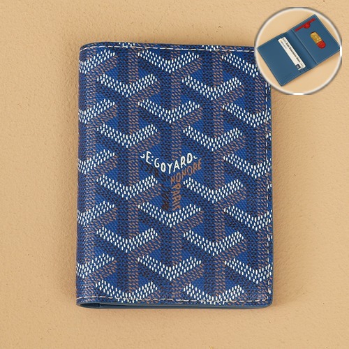 Goyard Saint-Marc Card Holder Wallet 고야드 생마르크 카드홀더 지갑 다크블루 10.7cm