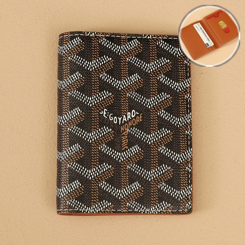 Goyard Saint-Marc Card Holder Wallet 고야드 생마르크 카드홀더 지갑 브라운 10.7cm