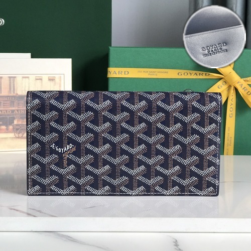 Goyard Richelieu Long Wallet 고야드 리슐리외 장지갑 네이비 19cm