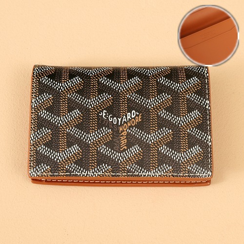 Goyard Malherbes Business Card Holder 고야드 말레르브 명함 카드홀더 브라운 10.2cm