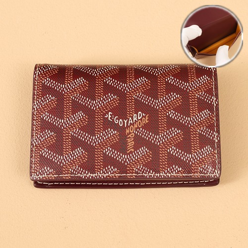 Goyard Malherbes Business Card Holder 고야드 말레르브 명함 카드홀더 버건디 10.2cm
