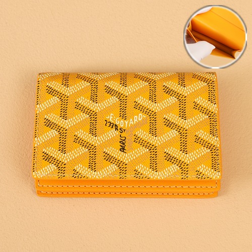 Goyard Malherbes Business Card Holder 고야드 말레르브 명함 카드홀더 옐로우 10.2cm
