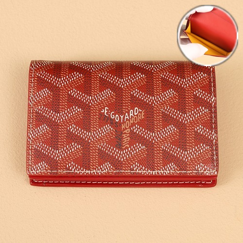 Goyard Malherbes Business Card Holder 고야드 말레르브 명함 카드홀더 레드 10.2cm