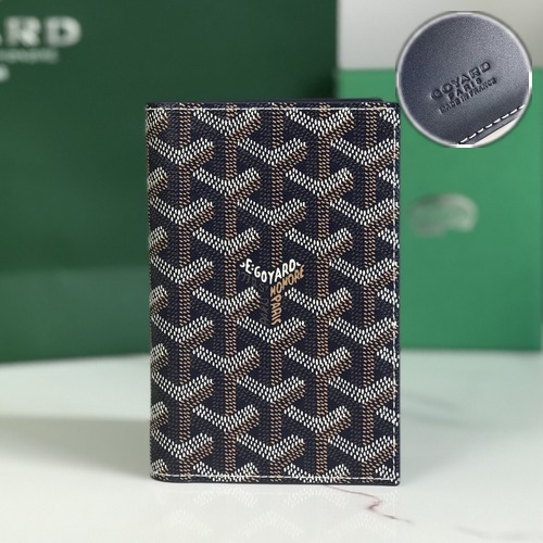 Goyard Grenelle Passport Holder Wallet 고야드 그르넬 여권지갑 네이비 14.2cm