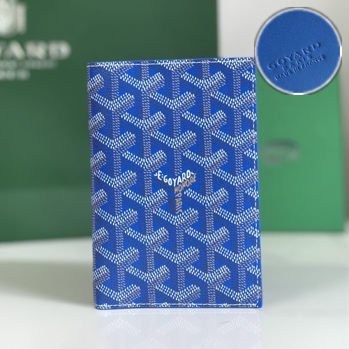 Goyard Grenelle Passport Holder Wallet 고야드 그르넬 여권지갑 블루 14.2cm