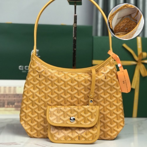 Goyard Hobo Mini Bag 고야드 호보 미니 백 기저귀가방 쉐브론 패턴 옐로우 26cm