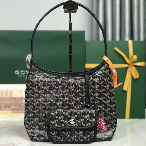 Goyard Hobo Mini Shoulder Bag 고야드 호보 미니 기저귀가방 숄더백 120250 블랙 26cm