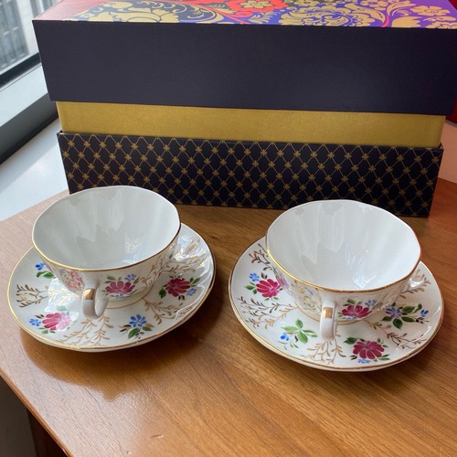 Lomonosov 로모노소프 러시아 황실 풀잎 골드 티세트