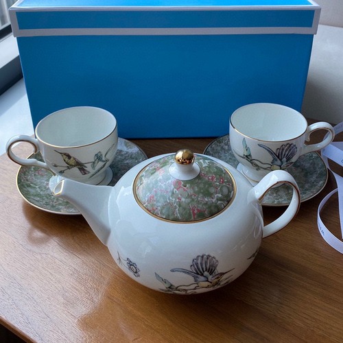 WEDGWOOD 웻지우드 중고벌새 시리즈 티포트 컵 세트 2