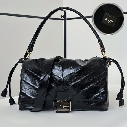 FENDI Mamma Baguette Large Leather Shoulder Bag 32cm 펜디 맘마 바게트 라지 8677AL 레더 숄더백 32cm