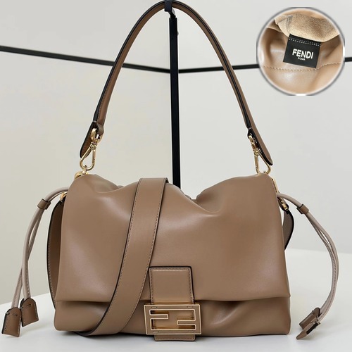 FENDI Mamma Baguette Nappa Lambskin Shoulder Bag 26cm 펜디 맘마 8677M 바게트 나파 램스킨 숄더백 26cm
