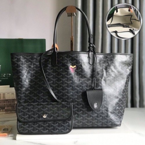 Goyard Saint Louis PM Tote Bag 고야드 생루이 PM 020184 토트백 고야딘 캔버스 블랙 47cm