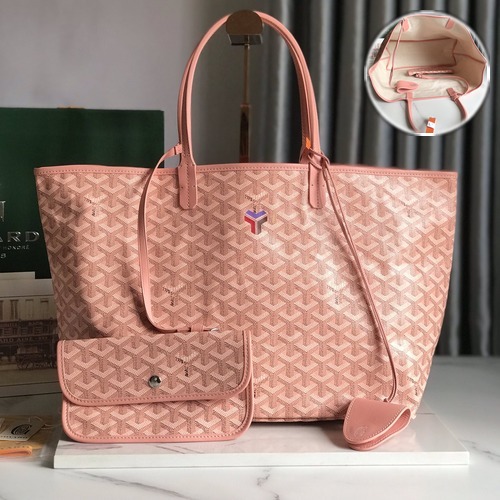 Goyard Saint Louis PM Tote Bag 고야드 생루이 PM 020184 토트백 고야딘 캔버스 메트핑크 47cm
