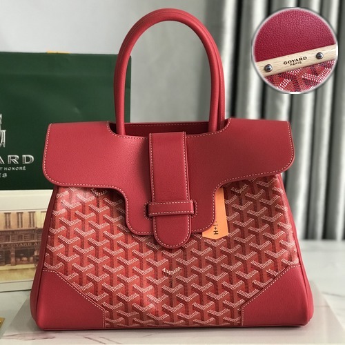 Goyard Saigon Tote Bag 고야드 사이공 토트백 고야딘 캔버스 레드 34cm