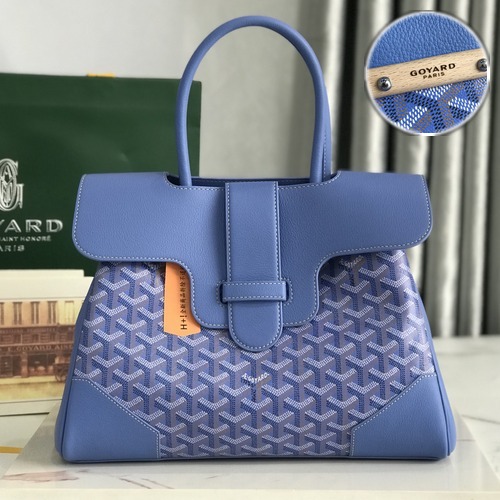 Goyard Saigon Tote Bag 고야드 사이공 토트백 고야딘 캔버스 블루 34cm