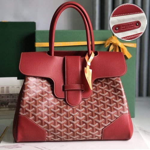 Goyard Saigon Tote Bag 고야드 사이공 토트백 고야딘 캔버스 L버건디 34cm