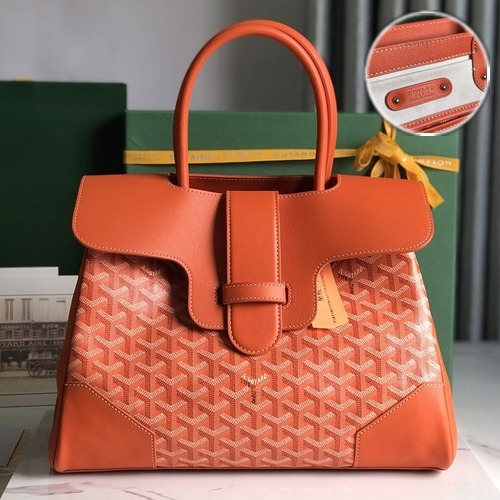 Goyard Saigon Tote Bag 고야드 사이공 토트백 고야딘 캔버스 오렌지 34cm