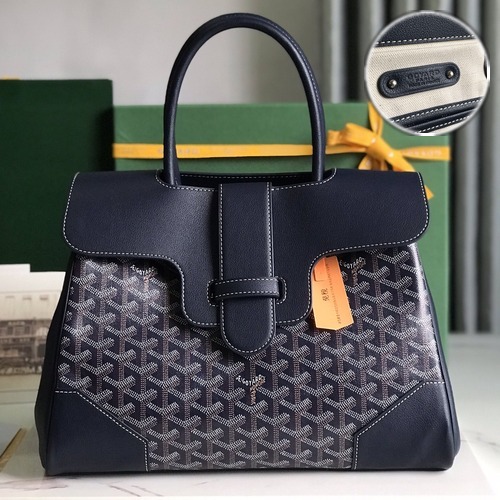 Goyard Saigon Tote Bag 고야드 사이공 토트백 고야딘 캔버스 네이비 34cm