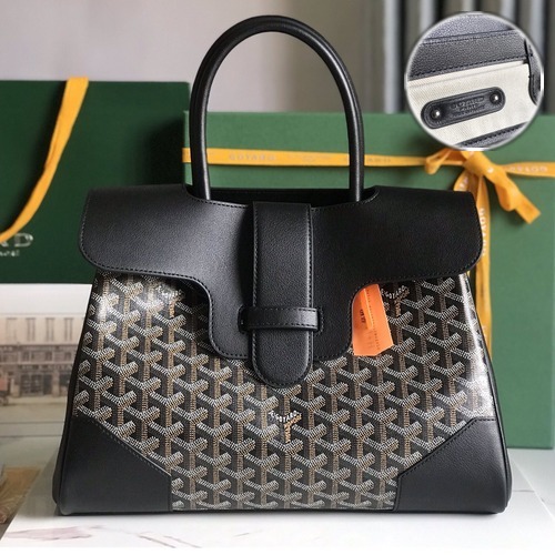 Goyard Saigon Tote Bag 고야드 사이공 토트백 고야딘 캔버스 블랙 34cm
