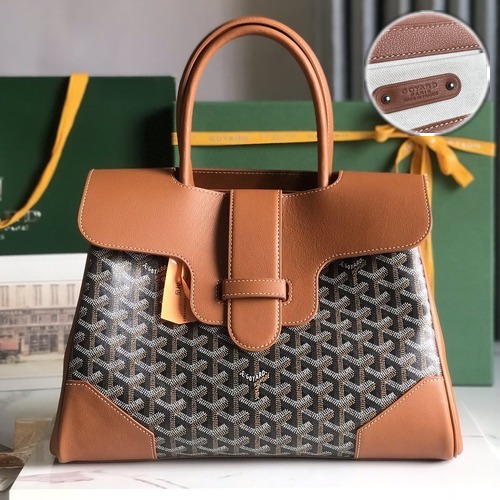 Goyard Saigon Tote Bag 고야드 사이공 토트백 고야딘 캔버스 브라운 34cm