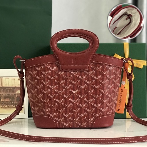 Goyard Saint Louis Mini Tote Bag Red 고야드 생루이 미니 020249 토트백 L버건디 23cm