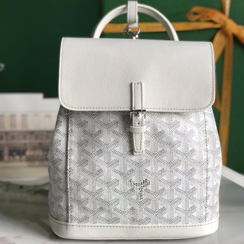 Goyard Alpin Mini Backpack Red 고야드 투웨이 알팽 미니 백팩 020195 아이보리 19cm