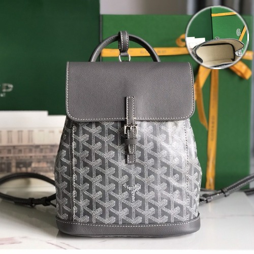 Goyard Alpin Mini Backpack Red 고야드 투웨이 알팽 미니 백팩 020195 그레이 19cm