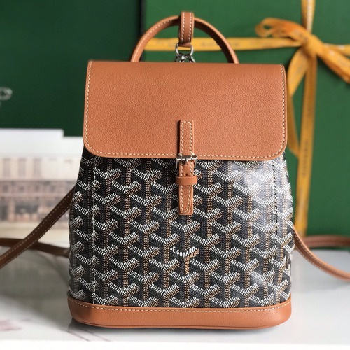 Goyard Alpin Mini Backpack Red 고야드 투웨이 알팽 미니 백팩 020195 브라운 19cm