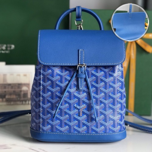 Goyard Alpin Mini Backpack Red 고야드 투웨이 알팽 미니 백팩 020195 블루 19cm