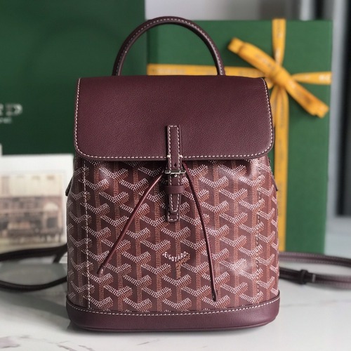 Goyard Alpin Mini Backpack Red 고야드 투웨이 알팽 미니 백팩 020195 버건디 19cm
